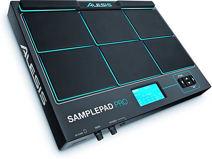 Alesis SamplePad Pro - Percussion- und Sample-Triggering-Instrument mit 8 reaktionsschnellen Pads, LED-Beleuchtung und über 200 integrierten Sounds;